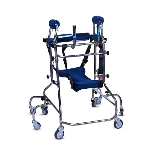 Morecare Crab Walker – 8-Wheel Anti-Rollover Adult Standing & Gait Training Walker